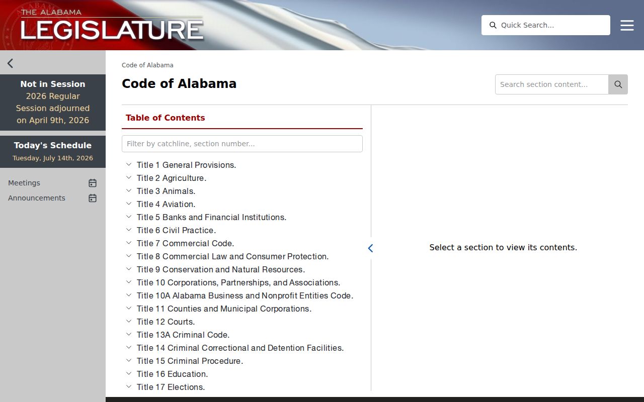Lee County court records Alabama Code source