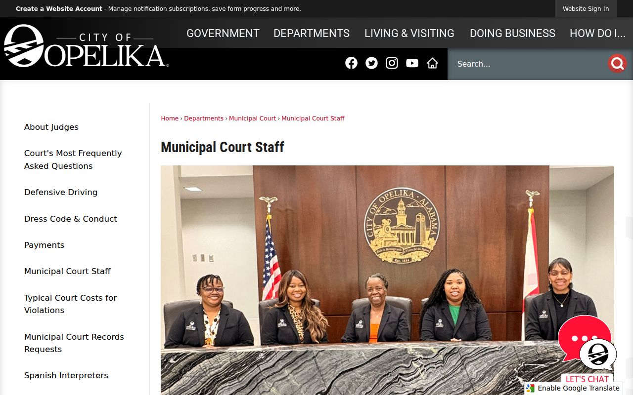 Lee County municipal warrant records contact in Opelika